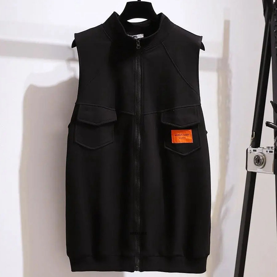 Plus Size 6XL 150kg Black Jacket Women Sleeveless Vest Casual Streetwear Woman Waistcoat Tops veste
Plus Size 6XL 150kg Black Jacket Women Sleeveless Vest Casual Streetwear Woman Waistcoat Tops veste