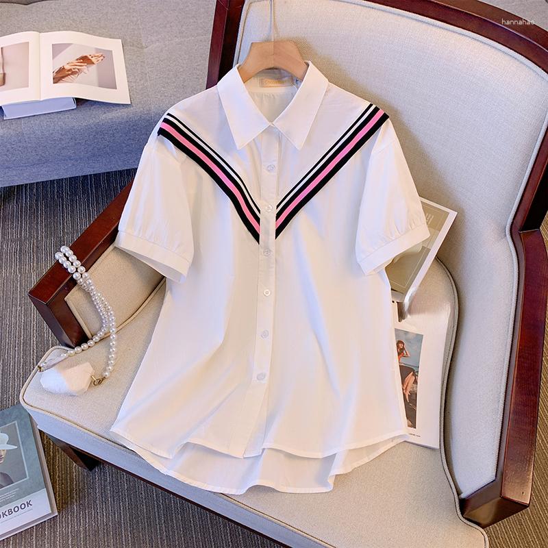Women's Blouses -4XL Large Size Spliced BF Shirts Women 2023 Summer Straight Loose Short Sleeve Oversize Streetwear Single Breasted Top, White
Women's Blouses -4XL Large Size Spliced BF Shirts Women 2023 Summer Straight Loose Short Sleeve Oversize Streetwear Single Breasted Top, White