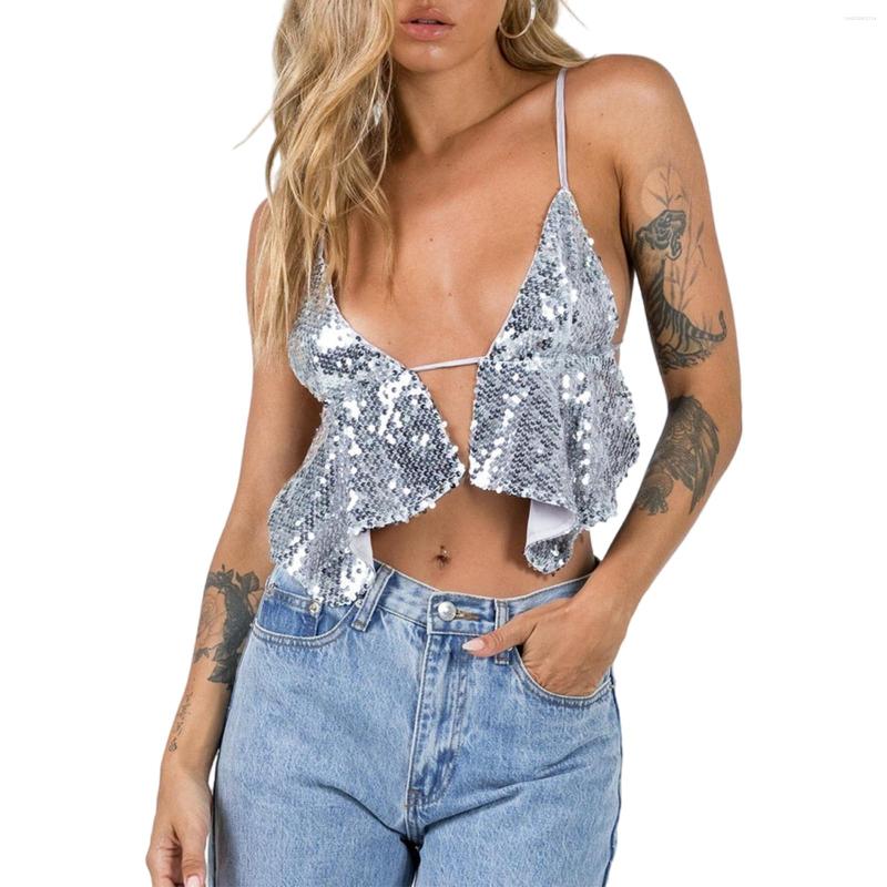 Women' Tanks Women' Y2k Sequin Crop Top Spaghetti Strap Sparkly Giltter Shining Camisole Sleeveless Tie Backless Shirts Party, Silver
Women' Tanks Women' Y2k Sequin Crop Top Spaghetti Strap Sparkly Giltter Shining Camisole Sleeveless Tie Backless Shirts Party, Silver