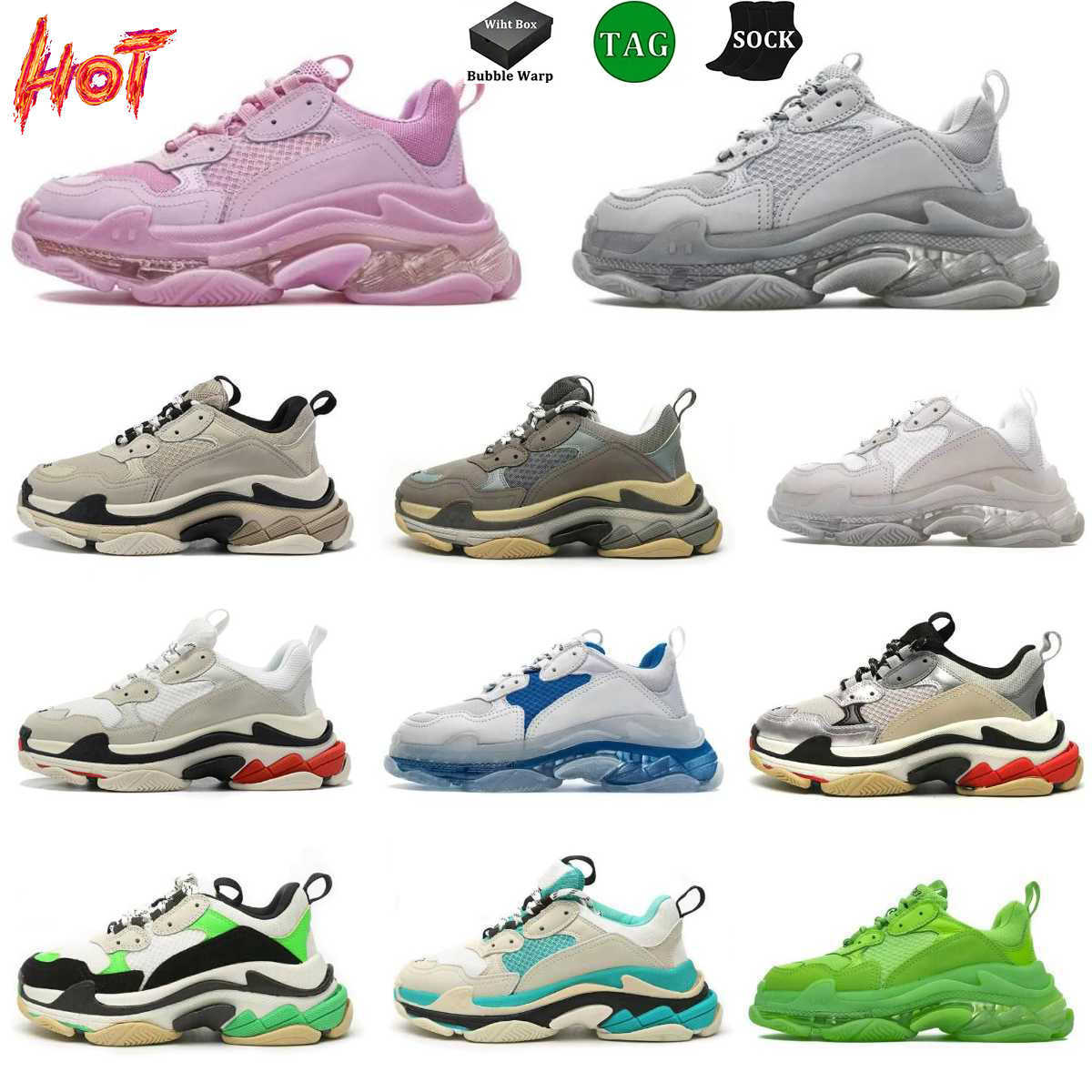 triple s luxury designer casual shoes men women black white blue red green yellow Luxury Trainers Fashion Sneakers Outdoor Jogging Walking paris, B16 clear sole blue 36-45
triple s luxury designer casual shoes men women black white blue red green yellow Luxury Trainers Fashion Sneakers Outdoor Jogging Walking paris, B16 clear sole blue 36-45