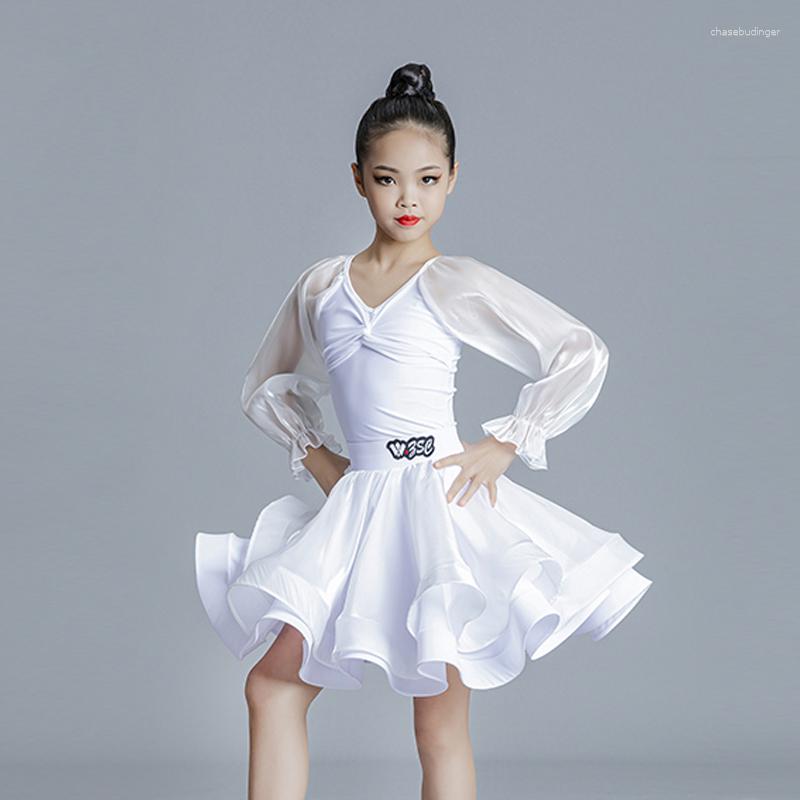 Stage Wear Girls White Latin Dance Competition Costume Bodysuit Skirt ChaCha Performance Outfit Split Suit Rumba Samba Dancewear VDB6623
Stage Wear Girls White Latin Dance Competition Costume Bodysuit Skirt ChaCha Performance Outfit Split Suit Rumba Samba Dancewear VDB6623
