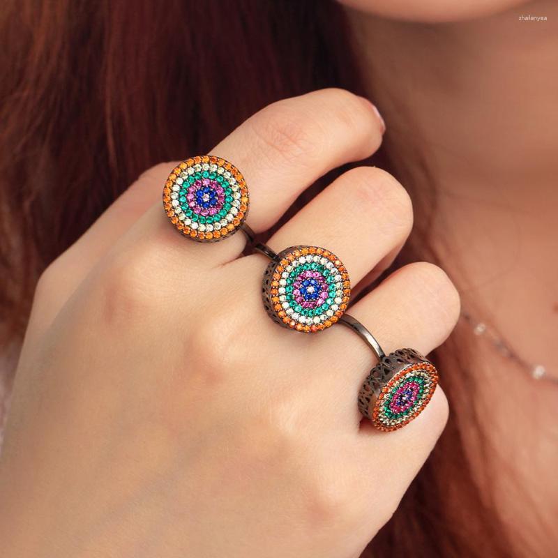 Wedding Rings CWWZircons Glittering Multicolor Cubic Zirconia Paved Women Engagement Round Unique Trendy Ladies Bohemian Jewelry R271
Wedding Rings CWWZircons Glittering Multicolor Cubic Zirconia Paved Women Engagement Round Unique Trendy Ladies Bohemian Jewelry R271