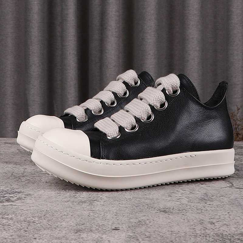 2022s Men's Casual Shoes Rick Genuine Leather Thick Bottom Nverted Triangle Shoes for Women Male Sneakers Jumbo Shoeslace Owens Men Sneaker, Black
2022s Men's Casual Shoes Rick Genuine Leather Thick Bottom Nverted Triangle Shoes for Women Male Sneakers Jumbo Shoeslace Owens Men Sneaker, Black
