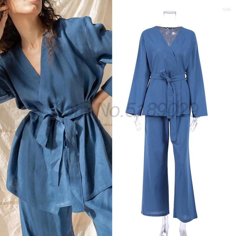 Women' Sleepwear Cotton Linen Women 2PCS Pajamas Suit V-Neck Homewear Sleep Set Loungewear Nightgown Long Sleeve Pyjamas Nightwear, Beige
Women' Sleepwear Cotton Linen Women 2PCS Pajamas Suit V-Neck Homewear Sleep Set Loungewear Nightgown Long Sleeve Pyjamas Nightwear, Beige