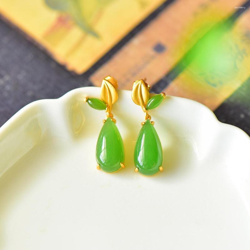Dangle Earrings 2023 Autumn Original Natural Hetian Jade Drop-shaped Classical Green Delicate And Elegant Ladies Silver Jewelry
Dangle Earrings 2023 Autumn Original Natural Hetian Jade Drop-shaped Classical Green Delicate And Elegant Ladies Silver Jewelry