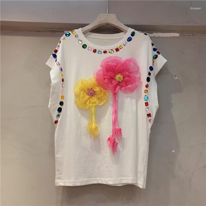 Women's T Shirts 2023 Fashion Beaded Y2K Net Yarn Flowers Loose Casual T-shirt Women Round Neck Short Sleeve High Street Top, Black
Women's T Shirts 2023 Fashion Beaded Y2K Net Yarn Flowers Loose Casual T-shirt Women Round Neck Short Sleeve High Street Top, Black