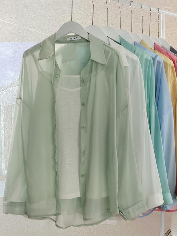 Women's Blouses Women's Sunscreen Tops 2023 Summer Outer Wear Cardigan Loose Thin Shirts Ladies Niche Casual Long Sleeve Single-breasted, White02
Women's Blouses Women's Sunscreen Tops 2023 Summer Outer Wear Cardigan Loose Thin Shirts Ladies Niche Casual Long Sleeve Single-breasted, White02