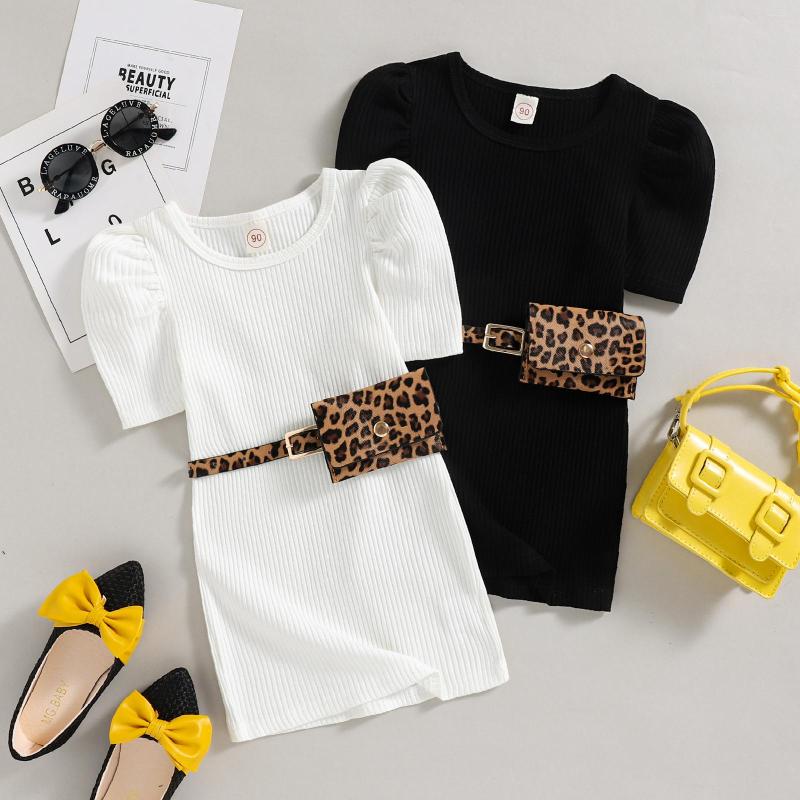 Girl Dresses FOCUSNORM 1-6Y Summer Fashion Little Girls Dress 2pcs Short Puff Sleeve Solid Straight With Leopard Printed Fanny Pack, Black
Girl Dresses FOCUSNORM 1-6Y Summer Fashion Little Girls Dress 2pcs Short Puff Sleeve Solid Straight With Leopard Printed Fanny Pack, Black