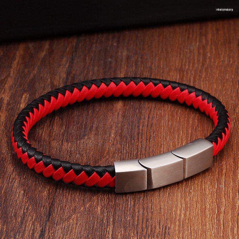 Link Bracelets Braided Genuine Leather Men Women Stainless Steel Charm Bangles Fashion Sporty Casual Jewelry
Link Bracelets Braided Genuine Leather Men Women Stainless Steel Charm Bangles Fashion Sporty Casual Jewelry