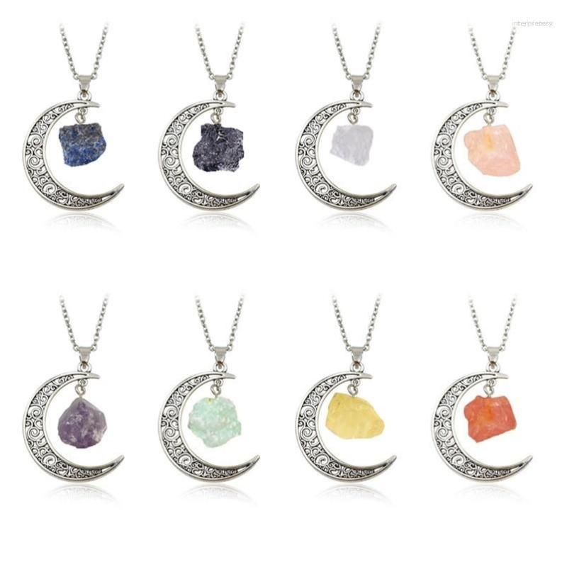Pendant Necklaces Crescent Moon Charms Reiki Healing Crystal Quartz Link Chain Necklace For Women Jewelry Wholesale
Pendant Necklaces Crescent Moon Charms Reiki Healing Crystal Quartz Link Chain Necklace For Women Jewelry Wholesale