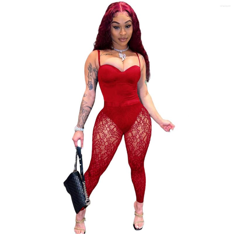 Women' Two Piece Pants Sexy Women Set Lace Up Bodysuit Long See Through Party Night Tracksuit Clothes For Outfit, Red
Women' Two Piece Pants Sexy Women Set Lace Up Bodysuit Long See Through Party Night Tracksuit Clothes For Outfit, Red