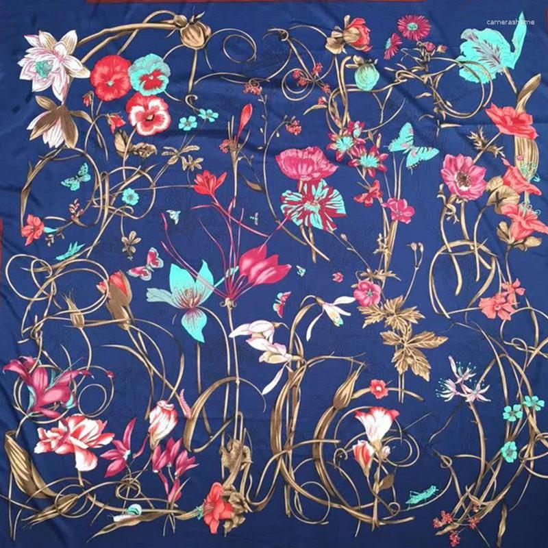 Scarves KOI LEAPING Woman Fashion Silk Scarf Flower Painting 130 Big Square Decoration Wife Gift Headscarf High Quality Shawl
Scarves KOI LEAPING Woman Fashion Silk Scarf Flower Painting 130 Big Square Decoration Wife Gift Headscarf High Quality Shawl