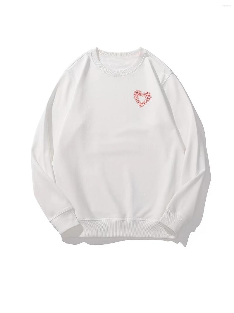 Men's T Shirts Sweatshirt Heavyweight Crew Neck Winter Casual With Small Red Love Alphabet Graphic, White
Men's T Shirts Sweatshirt Heavyweight Crew Neck Winter Casual With Small Red Love Alphabet Graphic, White