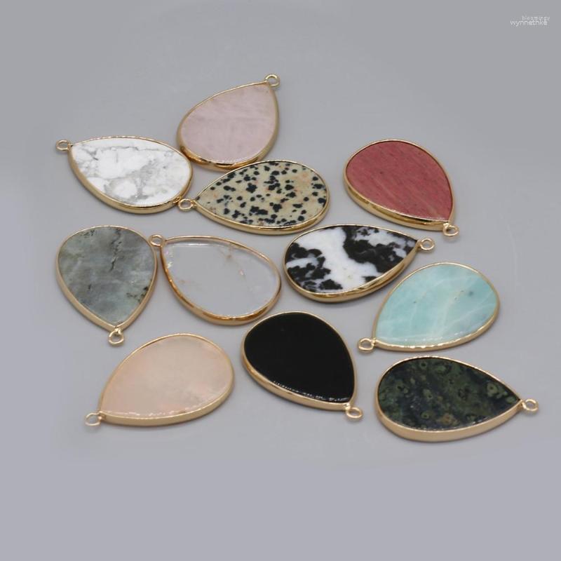 Pendant Necklaces 26x40mm Natural Stone Drop-shaped Dalmatian Jasper Amazonite Quartz For DIY Charms Necklace Earring Making Jewelry Gifts
Pendant Necklaces 26x40mm Natural Stone Drop-shaped Dalmatian Jasper Amazonite Quartz For DIY Charms Necklace Earring Making Jewelry Gifts