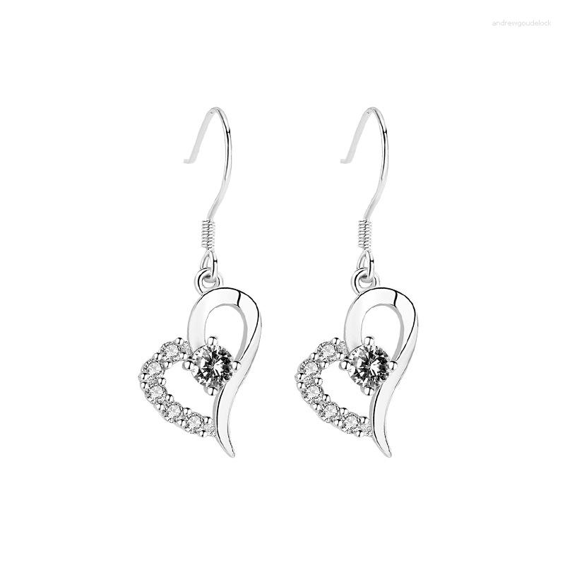 Stud Earrings Authentic 925 Sterling Silver Earring Love You In My Hrart Crystal For Women Wedding Party Jewelry Gift
Stud Earrings Authentic 925 Sterling Silver Earring Love You In My Hrart Crystal For Women Wedding Party Jewelry Gift