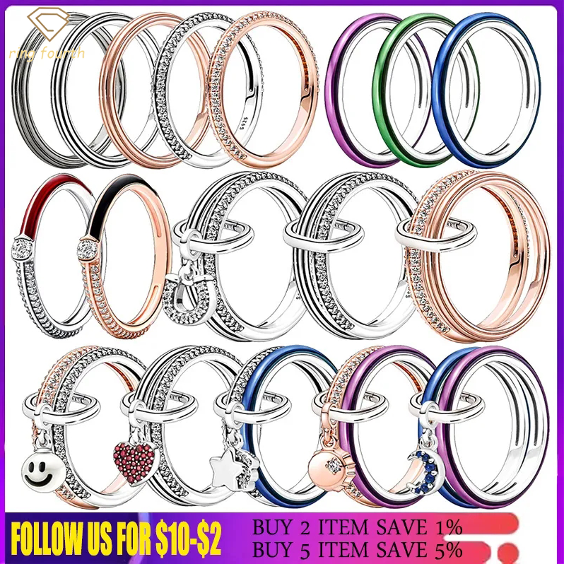 925 Silver Women Fit Pandora Rings Original Heart Crown Fashion Ring Rose Gold Sparkling Pan ME Pave Logo Rose Base Crystal Finger
925 Silver Women Fit Pandora Rings Original Heart Crown Fashion Ring Rose Gold Sparkling Pan ME Pave Logo Rose Base Crystal Finger