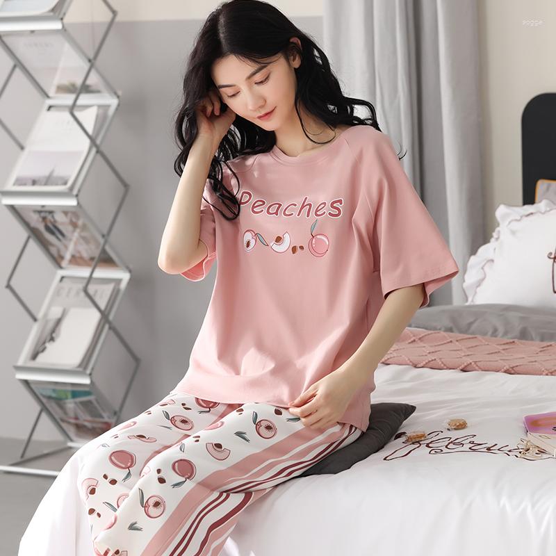 Women's Sleepwear Women Pajamas Set Summer Cotton Girls Short Sleeve Female Pijama, Amt211
Women's Sleepwear Women Pajamas Set Summer Cotton Girls Short Sleeve Female Pijama, Amt211