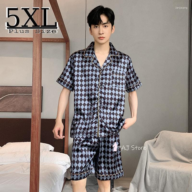 Women's Sleepwear Men Pajama Sets Silk Satin Pijama Turn-down Collar Short Sleeve Spring Nightwear 2 Pieces Homewear L, B615
Women's Sleepwear Men Pajama Sets Silk Satin Pijama Turn-down Collar Short Sleeve Spring Nightwear 2 Pieces Homewear L, B615