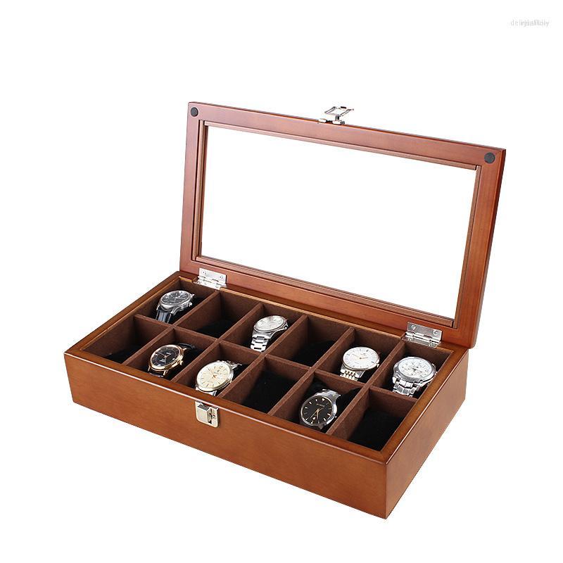 Watch Boxes 12 Slots Display Case Wood Material Transparent Skylight Organizer Holder Women's Jewelry Storage Box
Watch Boxes 12 Slots Display Case Wood Material Transparent Skylight Organizer Holder Women's Jewelry Storage Box