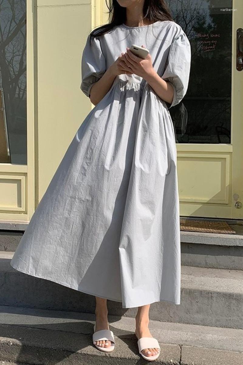 Casual Dresses Korean Ins French Irregular Fold High Waist Loose Bubble Sleeve Mid-length Dress Feminine Long Skirt Summer, Black
Casual Dresses Korean Ins French Irregular Fold High Waist Loose Bubble Sleeve Mid-length Dress Feminine Long Skirt Summer, Black