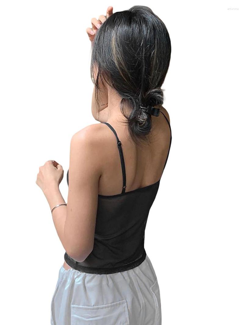 Women' Tanks Women Sheer Mesh Camisole Front Drawstring Cropped Sleeveless Shirt Summer Tank Tops For Streetwear Clubwear, Black
Women' Tanks Women Sheer Mesh Camisole Front Drawstring Cropped Sleeveless Shirt Summer Tank Tops For Streetwear Clubwear, Black