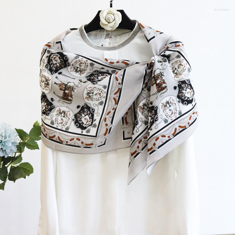 Scarves High-end Elegant Women's Fine Steed Medal Printed Quality Crepe De Chine Silk Summer Thin Style All-match Long Scarf
Scarves High-end Elegant Women's Fine Steed Medal Printed Quality Crepe De Chine Silk Summer Thin Style All-match Long Scarf