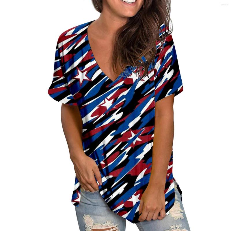 Women's T Shirts Women's Spring Summer Casual V Neck Independence Day Print Short Sleeve Active Wear Womens Turtleneck Long, Blue
Women's T Shirts Women's Spring Summer Casual V Neck Independence Day Print Short Sleeve Active Wear Womens Turtleneck Long, Blue