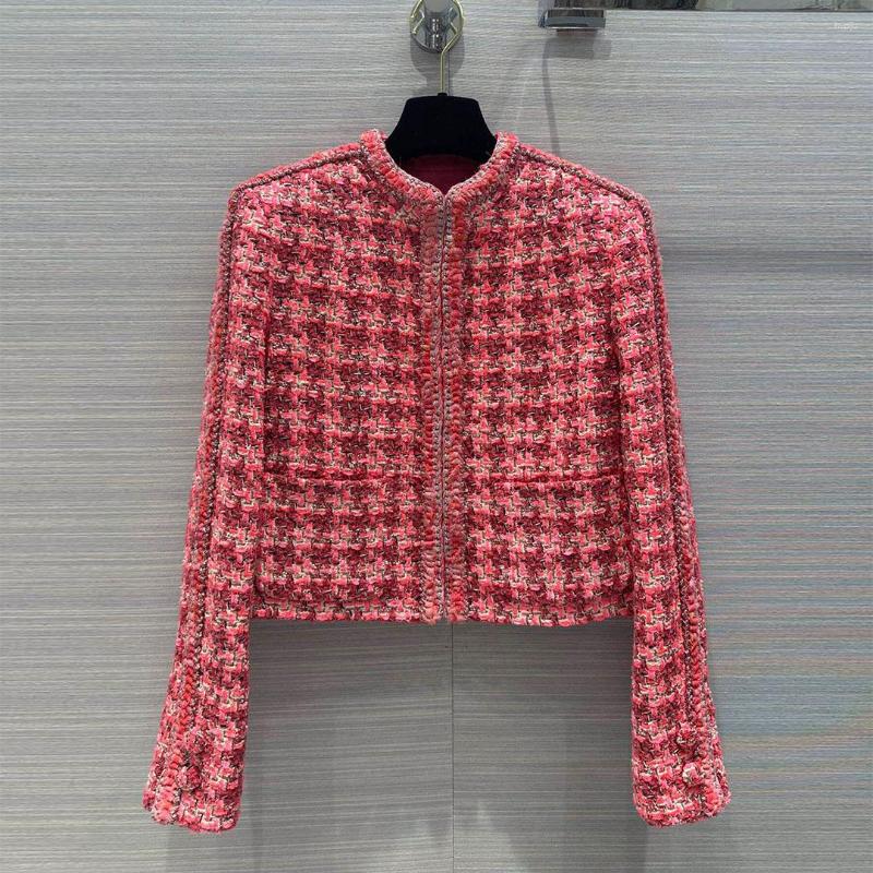 Women's Jackets QR50380 Fashion Women Coats & 2023 Runway Luxury European Design Party Style Women's Clothing, Pink 
Women's Jackets QR50380 Fashion Women Coats & 2023 Runway Luxury European Design Party Style Women's Clothing, Pink
