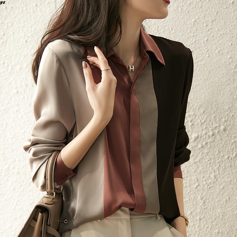 Women's Blouses Multicolor Vintage Long Sleeve Satin Women Blouse Autumn Polo Collar Button Shirt Elegant Oversized Loose Tops Clothing 2023, Picture
Women's Blouses Multicolor Vintage Long Sleeve Satin Women Blouse Autumn Polo Collar Button Shirt Elegant Oversized Loose Tops Clothing 2023, Picture