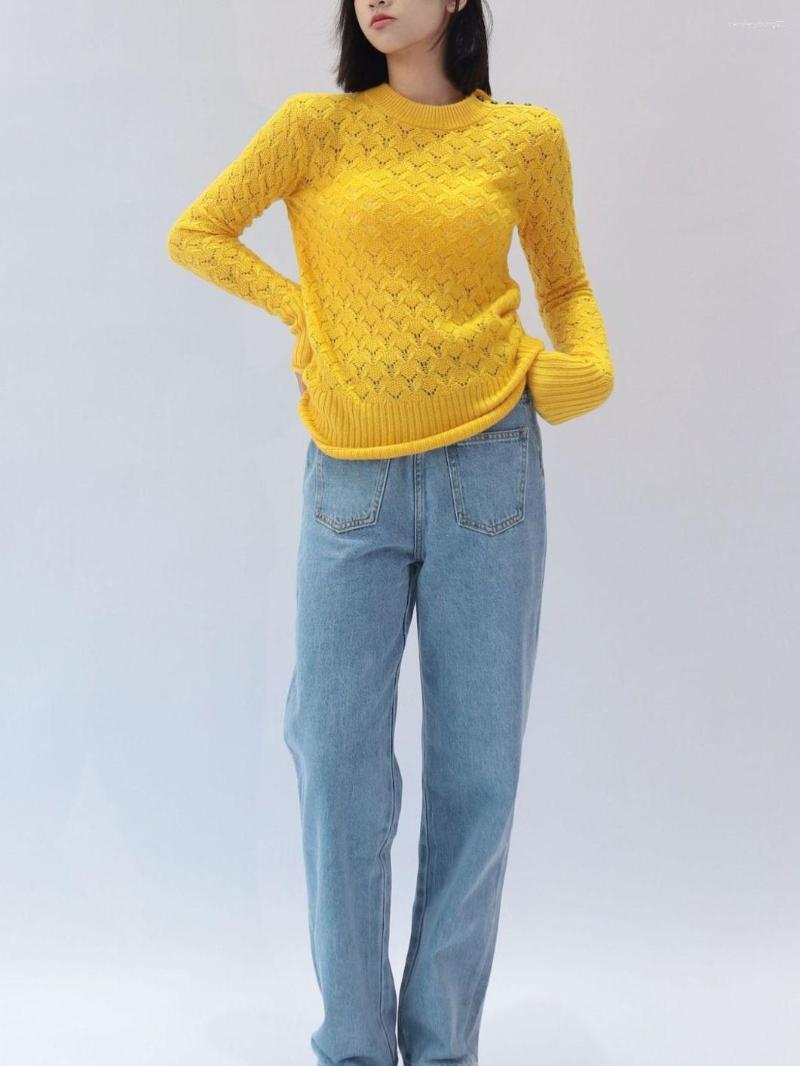 Women' Sweaters Tops 2023 Women' O-Neck Hollow Out Knitted Sweater Shoulder With Buttons 4 Colors Lady Loose Sweet Long Sleeve, Pink
Women' Sweaters Tops 2023 Women' O-Neck Hollow Out Knitted Sweater Shoulder With Buttons 4 Colors Lady Loose Sweet Long Sleeve, Pink