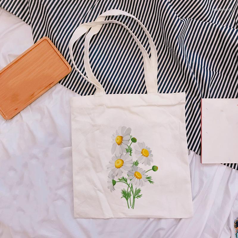 Shopping Bags Little Daisy Floral Summer Wild Plant Canvas Shoulder Tote Bag For Women Handbags Eco Reusable Vintage Fashion, 595
Shopping Bags Little Daisy Floral Summer Wild Plant Canvas Shoulder Tote Bag For Women Handbags Eco Reusable Vintage Fashion, 595