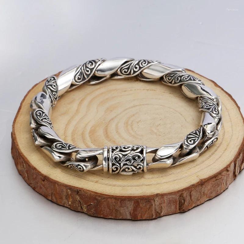 Link Bracelets Stainless Steel Simple Domineering Men Bracelet Classic Pin Buckle Chain Handmade Personalized Gift