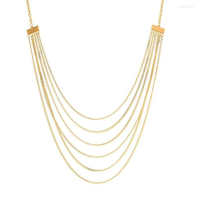 Pendant Necklaces 316L Stainless Steel Stylish Simple Multi-layer Chain Necklace For Women Girl Trend Non-fading Choker Jewelry Gift Wedding
Pendant Necklaces 316L Stainless Steel Stylish Simple Multi-layer Chain Necklace For Women Girl Trend Non-fading Choker Jewelry Gift Wedding
