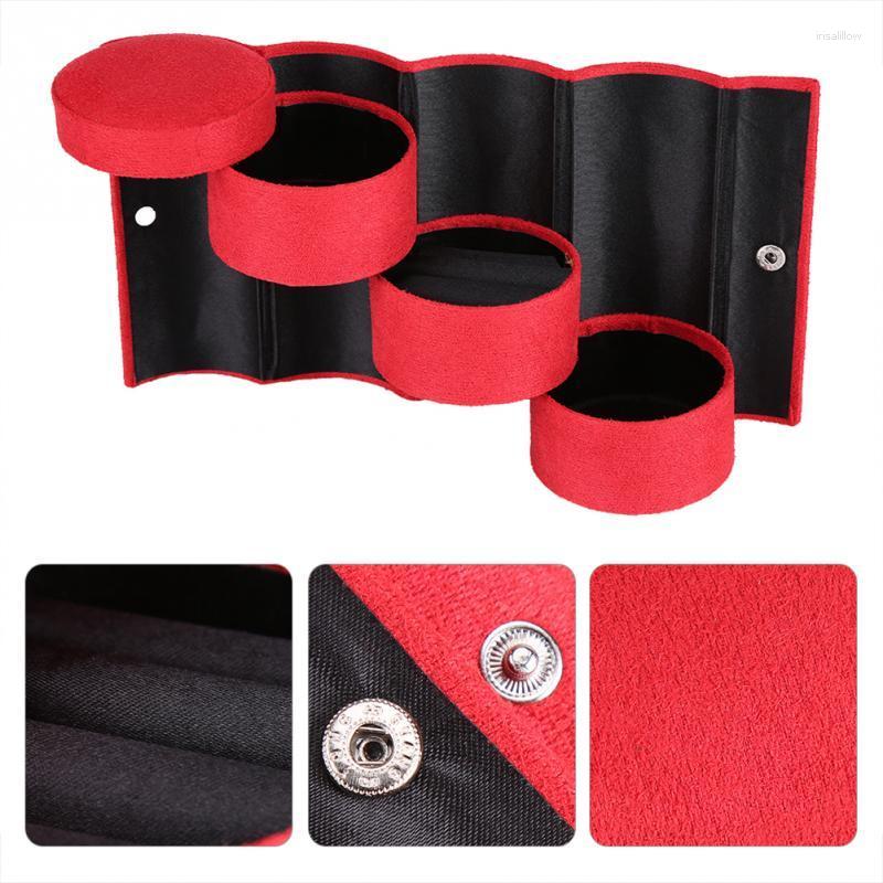 Watch Boxes & Cases Layers Folding Flannel Cylinder Jewelry Storage Box Fashion Portable Travel Choker Ring Ears Necklace Organizer Case Wom
Watch Boxes & Cases Layers Folding Flannel Cylinder Jewelry Storage Box Fashion Portable Travel Choker Ring Ears Necklace Organizer Case Wom