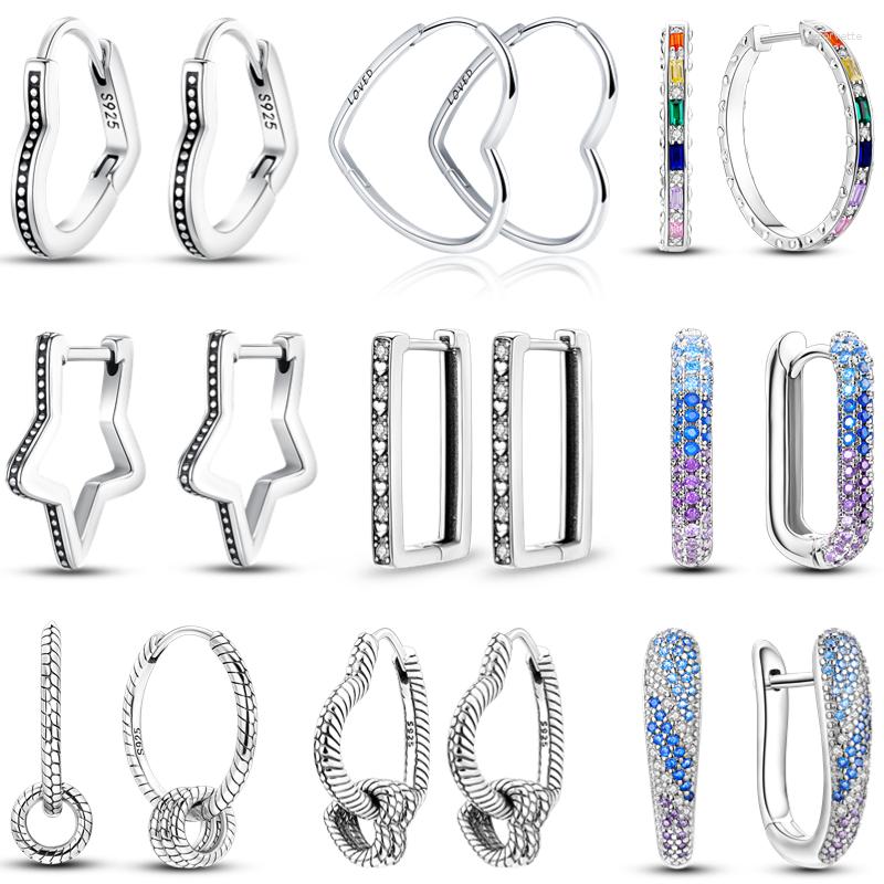 Stud Earrings 925 Sterling Silver Hoop For Women Luxury Sparkling Pave CZ Heart Star Colorful Fashion Jewelry
Stud Earrings 925 Sterling Silver Hoop For Women Luxury Sparkling Pave CZ Heart Star Colorful Fashion Jewelry