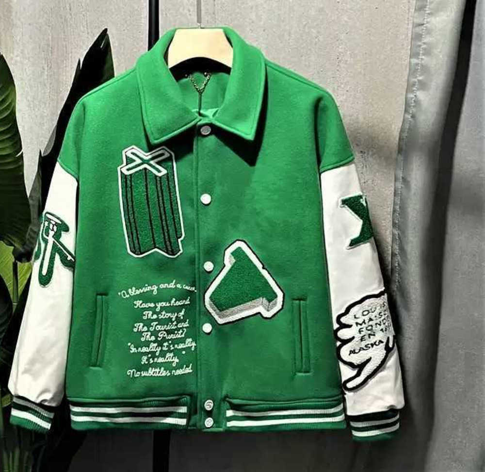 Flocking Leather sleeves Baseball Coat Uniform Fashion Jacket High Quality Single Breasted Warm Jackets Couples Women Men Varsity Coats Men's Designer Clothing22
Flocking Leather sleeves Baseball Coat Uniform Fashion Jacket High Quality Single Breasted Warm Jackets Couples Women Men Varsity Coats Men's Designer Clothing22