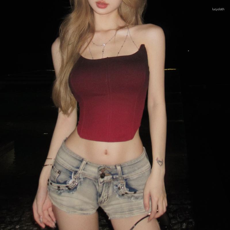 Women' Tanks 2023 Summer For Women Crop Tops Vintage Korean Retro High Street Gradient Backless Camis Sleeveless Y2k Streetwear 00s Vest, Red
Women' Tanks 2023 Summer For Women Crop Tops Vintage Korean Retro High Street Gradient Backless Camis Sleeveless Y2k Streetwear 00s Vest, Red