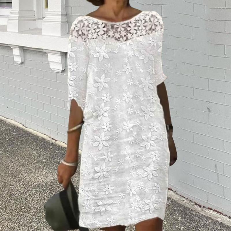Casual Dresses Beach Dress Easy To Wash Summer Lace Stitching Daily Wear Office Lady Commuting Embroidered, White
Casual Dresses Beach Dress Easy To Wash Summer Lace Stitching Daily Wear Office Lady Commuting Embroidered, White