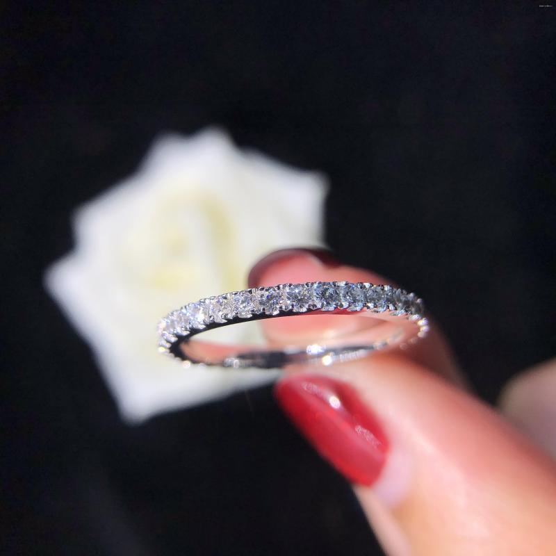 Cluster Rings AU750 Wedding Band 0.55Ctw Full Eternity 1.6mm Round Cut D VVS1 Moissanite Ring Solid 18K White Gold 042
Cluster Rings AU750 Wedding Band 0.55Ctw Full Eternity 1.6mm Round Cut D VVS1 Moissanite Ring Solid 18K White Gold 042