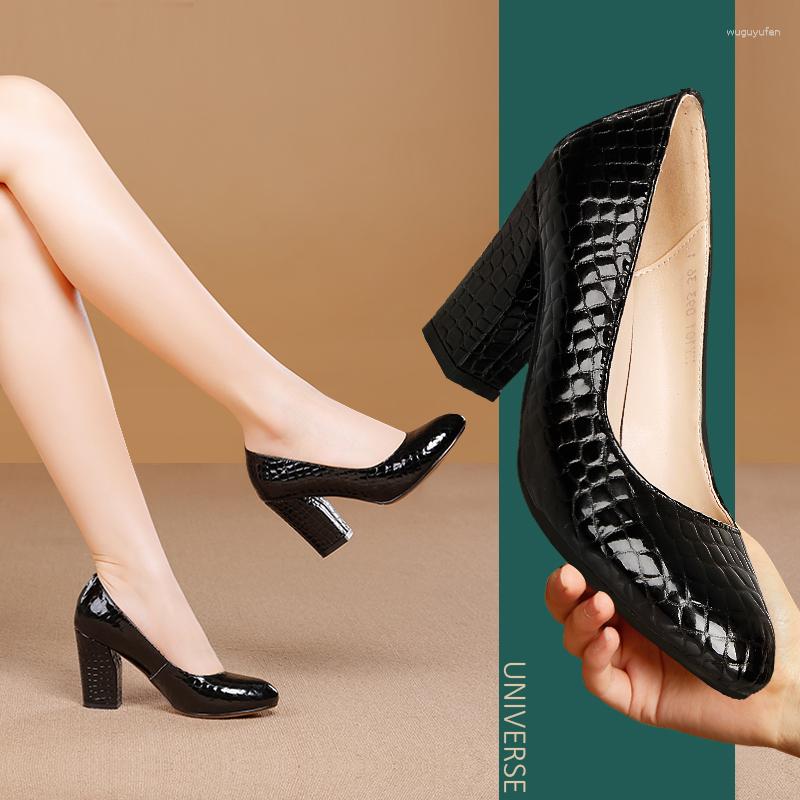 Dress Shoes Universe E075 Plus Size Corn Pattern Embossed Shallow Patent Cowhide Thick High Heel Office Lady Elegant Women Pumps, Black
Dress Shoes Universe E075 Plus Size Corn Pattern Embossed Shallow Patent Cowhide Thick High Heel Office Lady Elegant Women Pumps, Black
