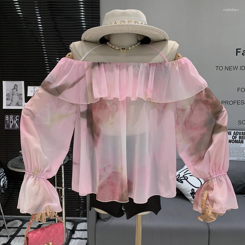 Women's Blouses In Women's Clothing 2023 Summer Sweet Chiffon Shirt Off Shoulder Temperament Ruffle Sunscreen Top, Pink
Women's Blouses In Women's Clothing 2023 Summer Sweet Chiffon Shirt Off Shoulder Temperament Ruffle Sunscreen Top, Pink
