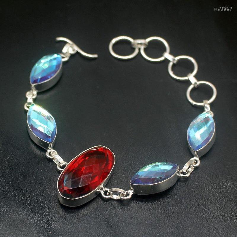 Link Bracelets Glowing Fashion MysticTopaz Dichroic Glass Charms Links For Women 8.75 Inch HD690
Link Bracelets Glowing Fashion MysticTopaz Dichroic Glass Charms Links For Women 8.75 Inch HD690