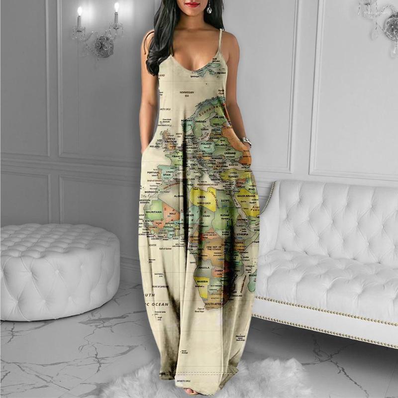 Casual Dresses For Women 2023 Summer Cool Fashion Strap Map Digital Printing Temperament Street Long Dress Female Vest Vestidos
Casual Dresses For Women 2023 Summer Cool Fashion Strap Map Digital Printing Temperament Street Long Dress Female Vest Vestidos