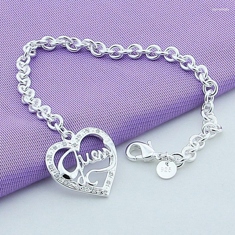Charm Bracelets Silver Heart Bracelet Letter Egg Fashion Simple Jewelry GiftCharm Raym22
Charm Bracelets Silver Heart Bracelet Letter Egg Fashion Simple Jewelry GiftCharm Raym22