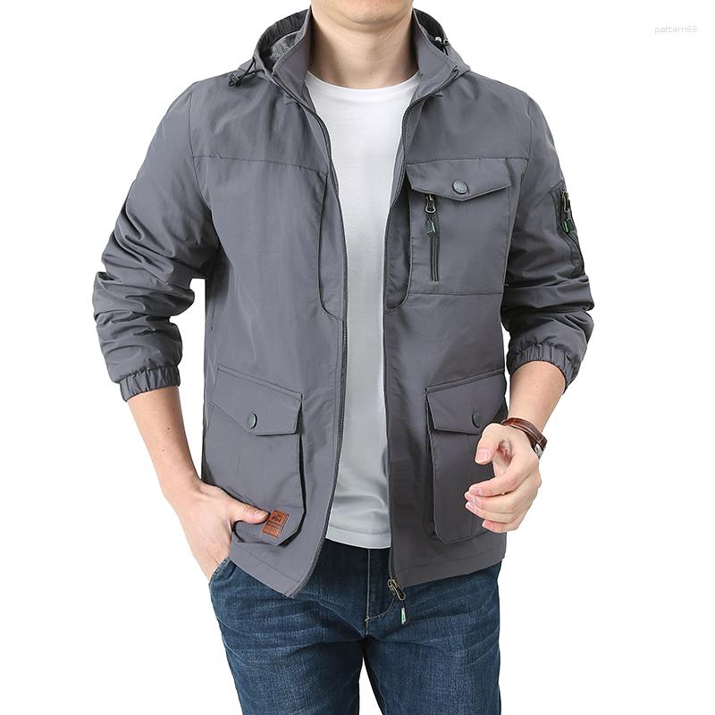 Men's Jackets Hooded Jacket Hat Detachable Men Multi-Pocket Casual Loose Outdoor 8XL Large Size Work Coat Tactical Windproof Tops, Gray
Men's Jackets Hooded Jacket Hat Detachable Men Multi-Pocket Casual Loose Outdoor 8XL Large Size Work Coat Tactical Windproof Tops, Gray