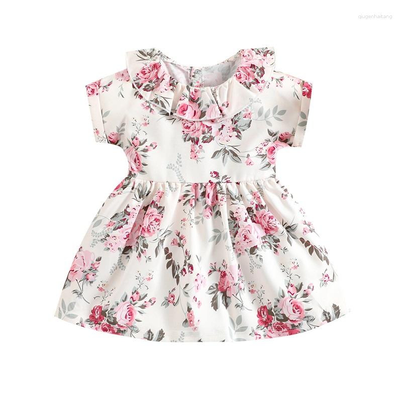 Girl Dresses Baby Dress Floral Print Short Sleeve Doll Round Neck Cute Summer Princess, Pink
Girl Dresses Baby Dress Floral Print Short Sleeve Doll Round Neck Cute Summer Princess, Pink