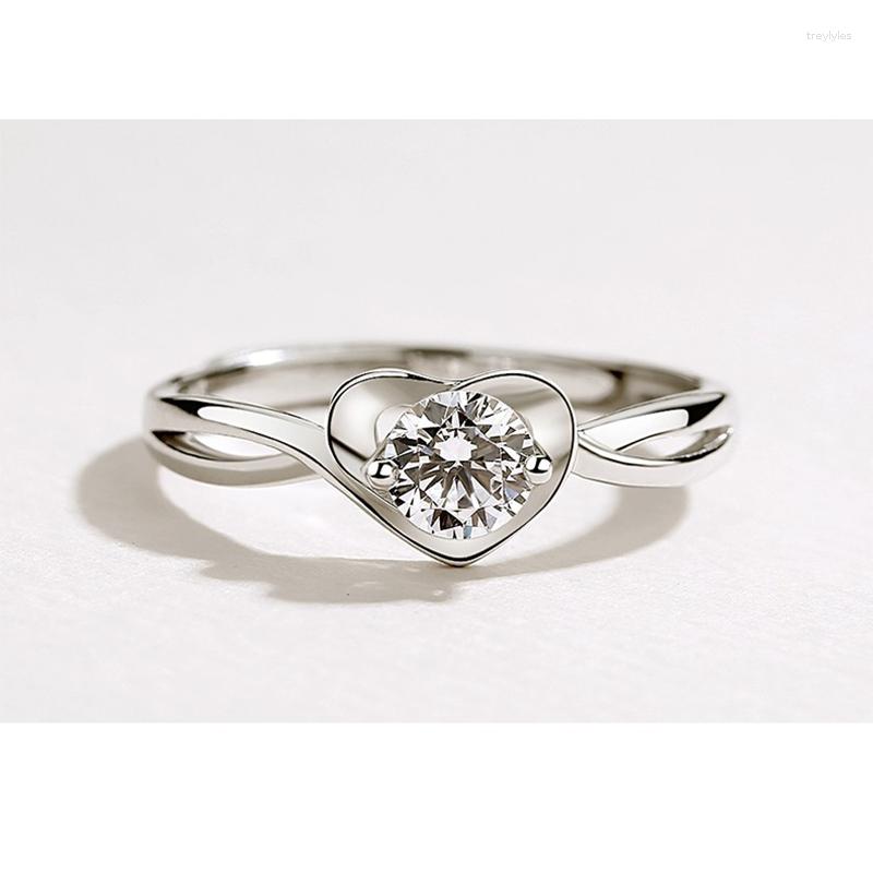 Cluster Rings S925 Sterling Silver Ring Exquisite Jewelry Heart Proposal Confession Girl Imitation Diamond Gift
Cluster Rings S925 Sterling Silver Ring Exquisite Jewelry Heart Proposal Confession Girl Imitation Diamond Gift