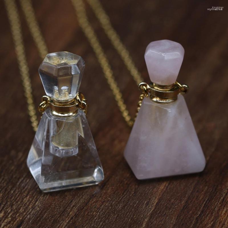 Chains Natural Stone Perfume Bottle Necklace Section Triangle Semi-Precious Pendant Charms For Elegant Women Love Romantic Gift 60 CM
Chains Natural Stone Perfume Bottle Necklace Section Triangle Semi-Precious Pendant Charms For Elegant Women Love Romantic Gift 60 CM