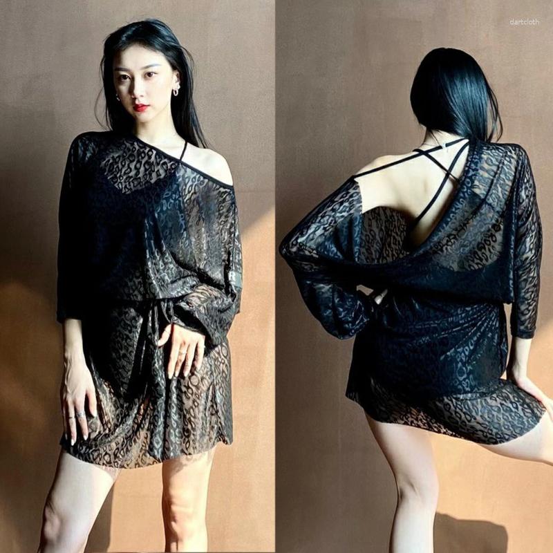 Stage Wear Leopard Net Yarn Ballroom Dance Dress Women Sexy Backless Latin Practice Clothes Performance SL5878, Black
Stage Wear Leopard Net Yarn Ballroom Dance Dress Women Sexy Backless Latin Practice Clothes Performance SL5878, Black