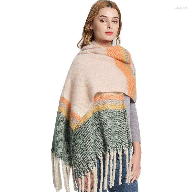 Scarves Plaid Cashmere Scarf For Women Long Winter Shawl And Wraps Female Thick Blanket Warm Pashmina Poncho Bufanda Echarpe Femme
Scarves Plaid Cashmere Scarf For Women Long Winter Shawl And Wraps Female Thick Blanket Warm Pashmina Poncho Bufanda Echarpe Femme